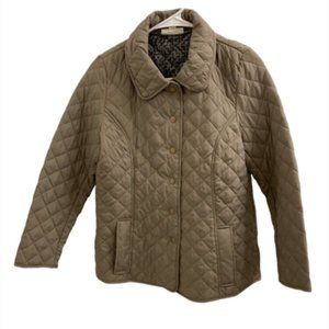 Appleseeds Womens Puffer Jacket Petite XS 100% Polyester Lg Sleees Snap …